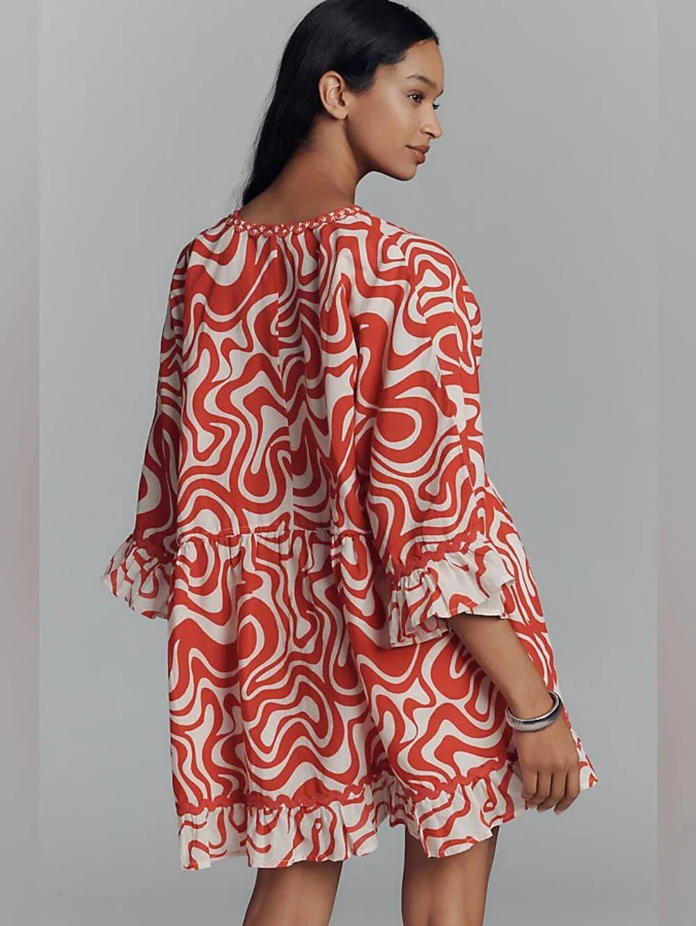 Conditions Apply Tie Front Cotton Linen Shawl Jacket